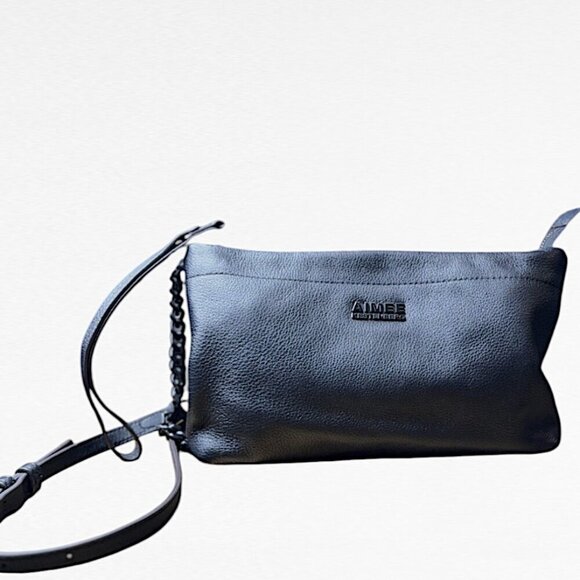 AIMEE KESTENBERG Fiery Convertible Chain Crossbody Clutch Bag In Black - Picture 4 of 12